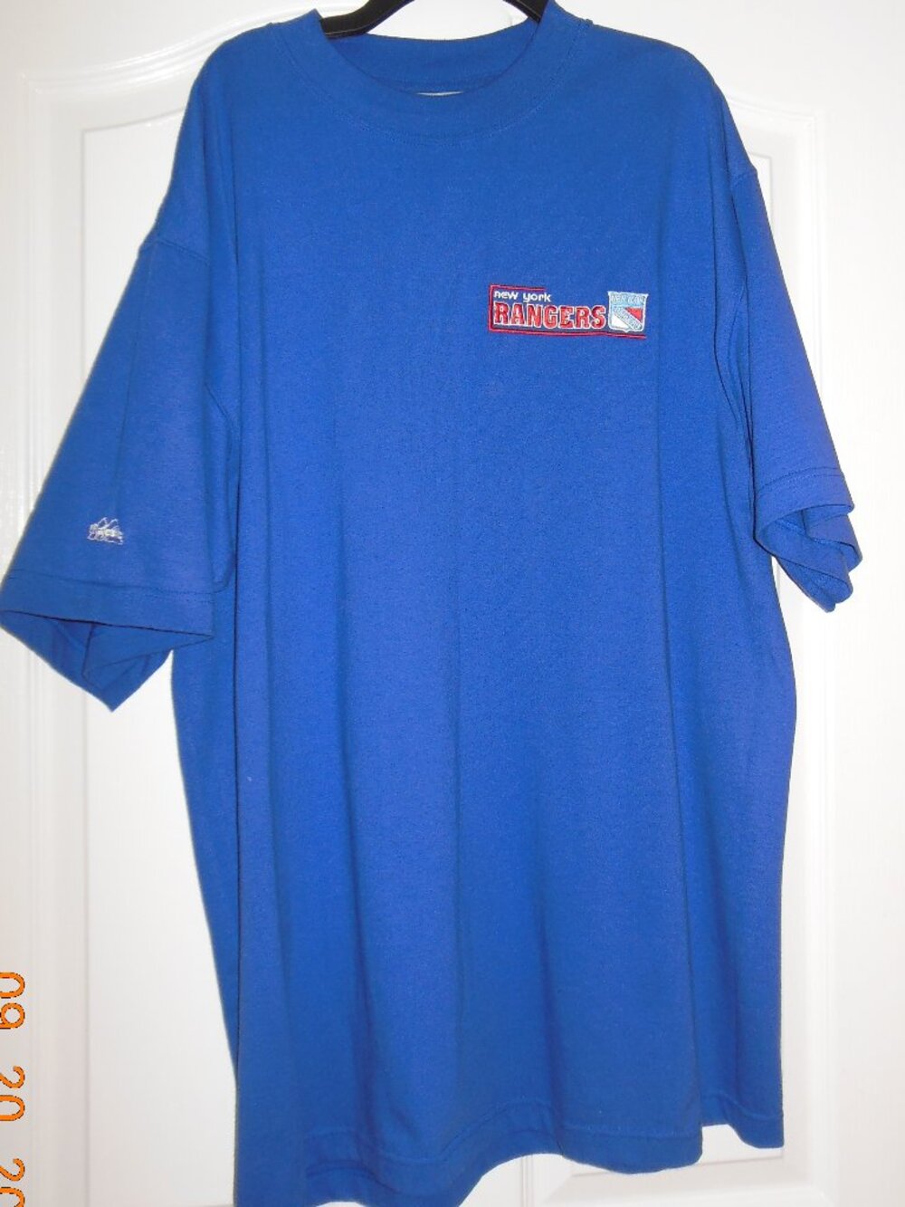 NEW YORK RANGERS Mens MAJESTIC Short Sleeve Shirt NEW with TAG Size LARGE L NHL
